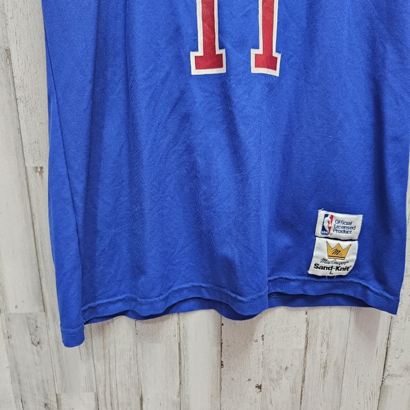 Vintage MacGregor Sand Knit Detroit Pistons Sleeveless Jersey #11 Isiah Thomas - Picture 10 of 11